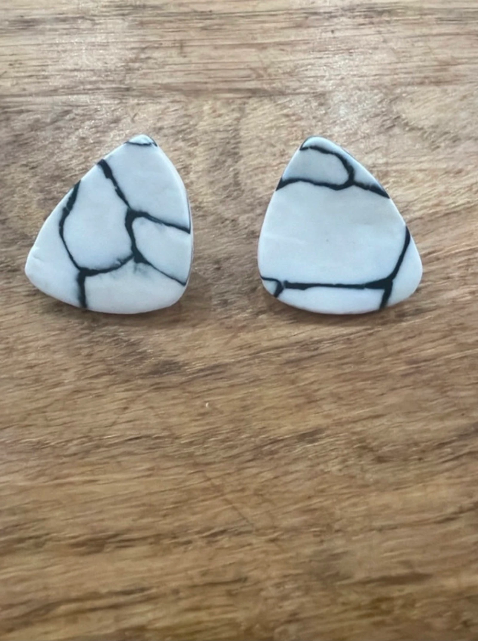 Pendientes artesanales de porcelana Nerikomi